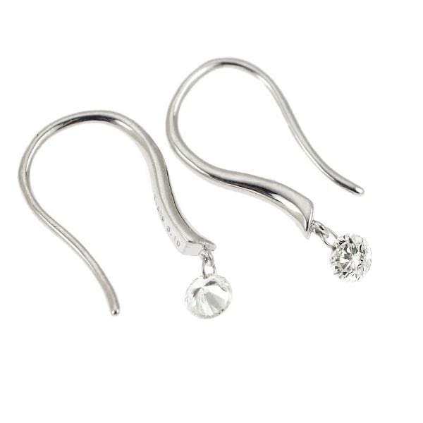 K18WG DIAMOND EARRING - 2