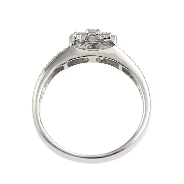 K18WG DIAMOND RING - 2