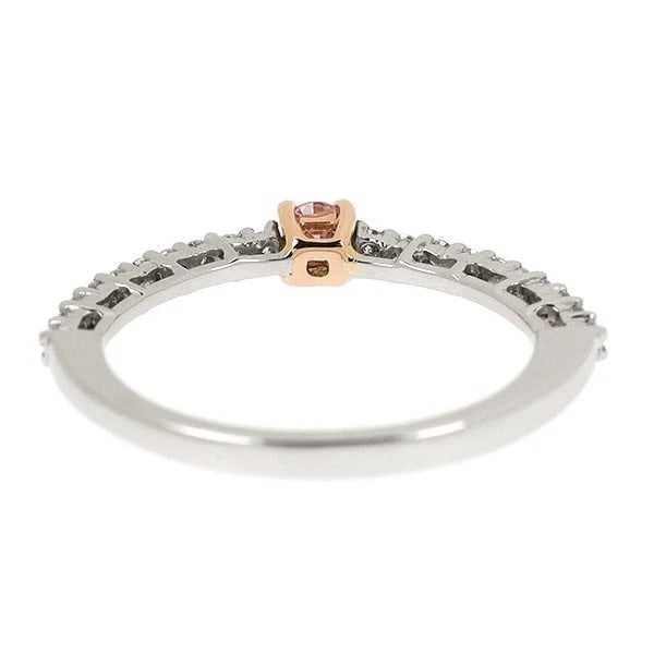 PT950/K18PG NATURAL PINK DIAMOND RING - 2