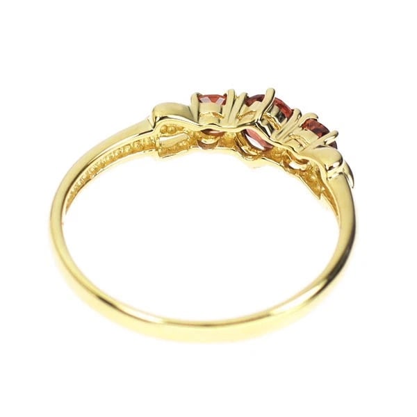 K18YG GARNET RING - 2