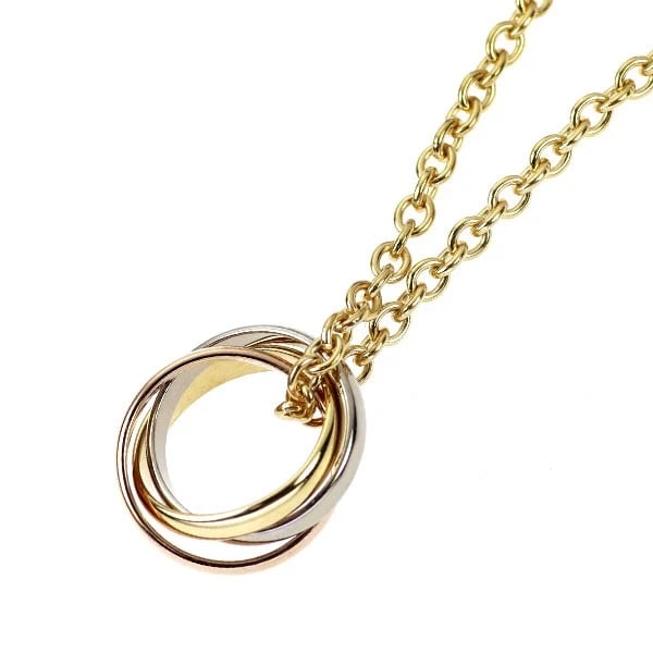 CARTIER K18YG/WG/PG PENDANT NECKLACE: Cartier K18YG/WG/PG Pendant Necklace Brand: Cartier Type/Style: pendant necklace Material: K18YG/WG/PG Color: YG WG PG Size: Necklace: Chain Length 42 Length/Width/Diameter12.1 Accessories: None