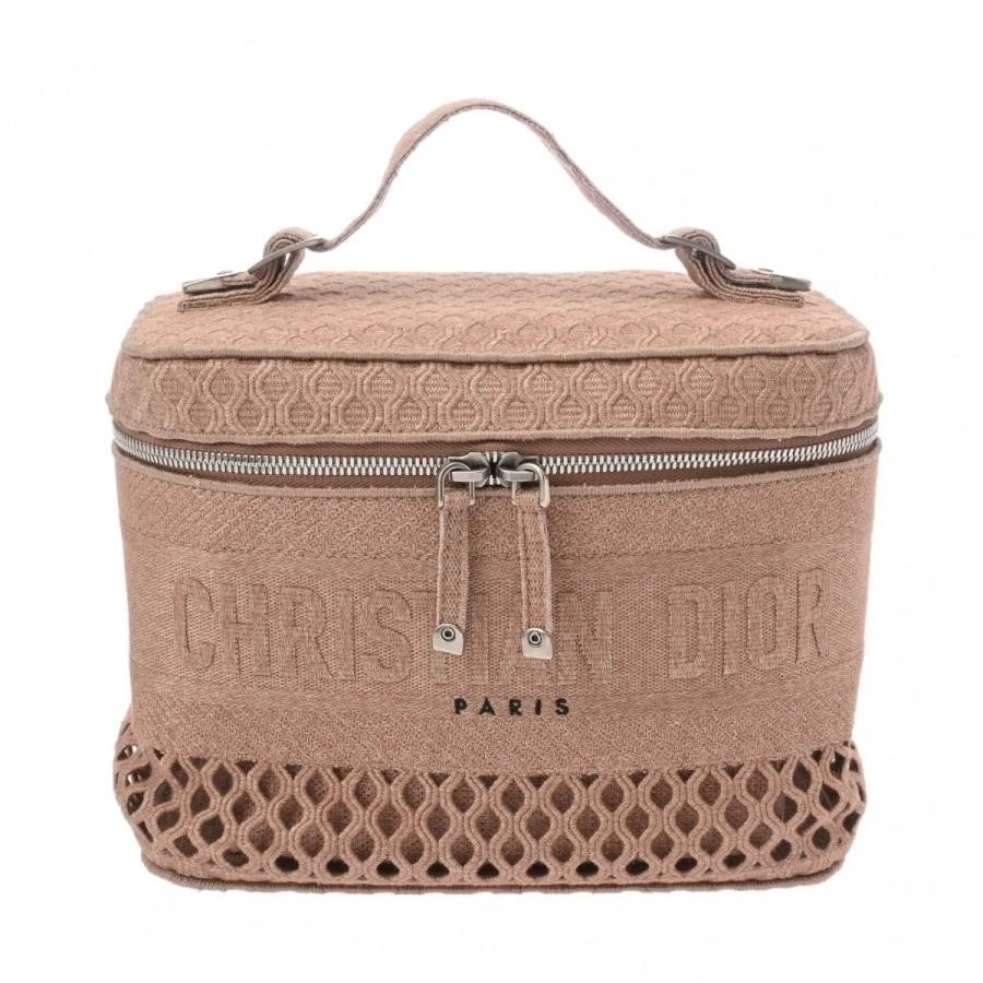 CHRISTIAN DIOR TRAVEL VANITY BAG PINK CANVAS: Christian Dior Travel Vanity Bag Pink Canvas Brand: Christian Dior Type/Style: Bag Material: Canvas Color: Pink Size: 18 cm (7.1 in) H x 23 cm (9.1 in) W x 13 cm (5.1 in) D Accessories: None <