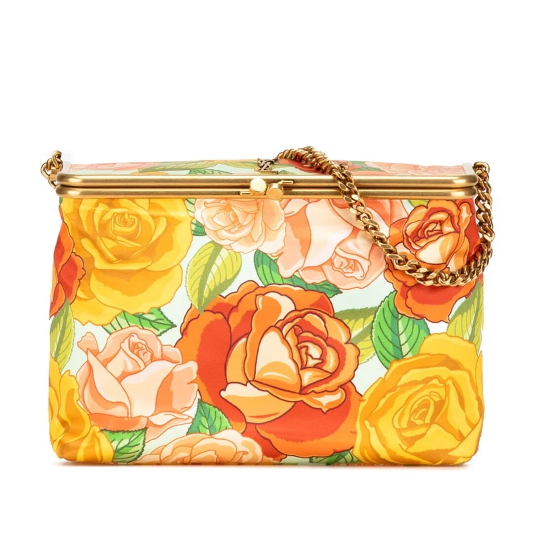 SAINT LAURENT YSL FLOWER CHAIN ONE SHOULDER BAG MULTICOLOR (1 of 6)