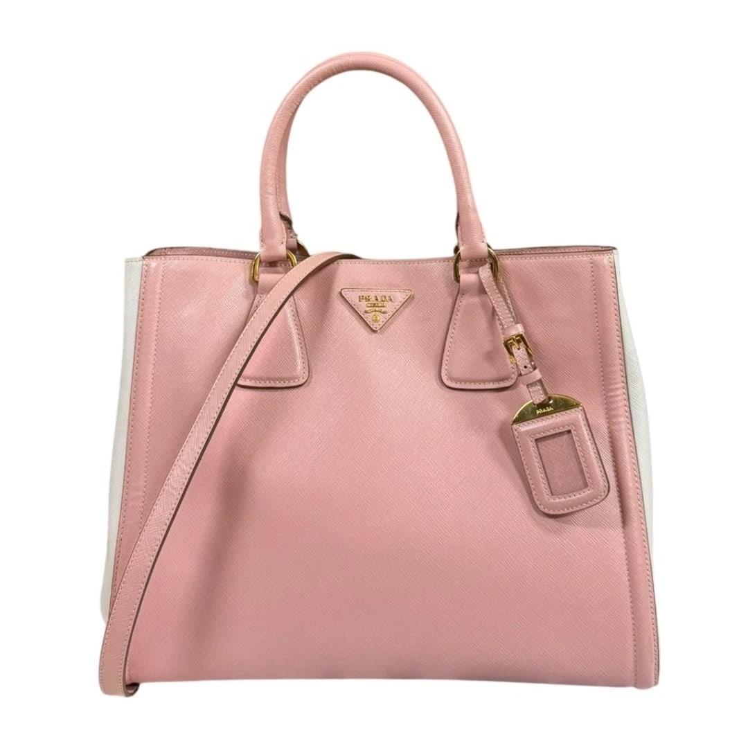 PRADA SAFFIANO LEATHER SHOULDER BAG PINK (1 of 4)