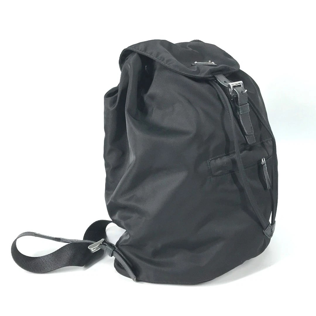 PRADA TRIANGULAR LOGO BACKPACK BLACK - 3