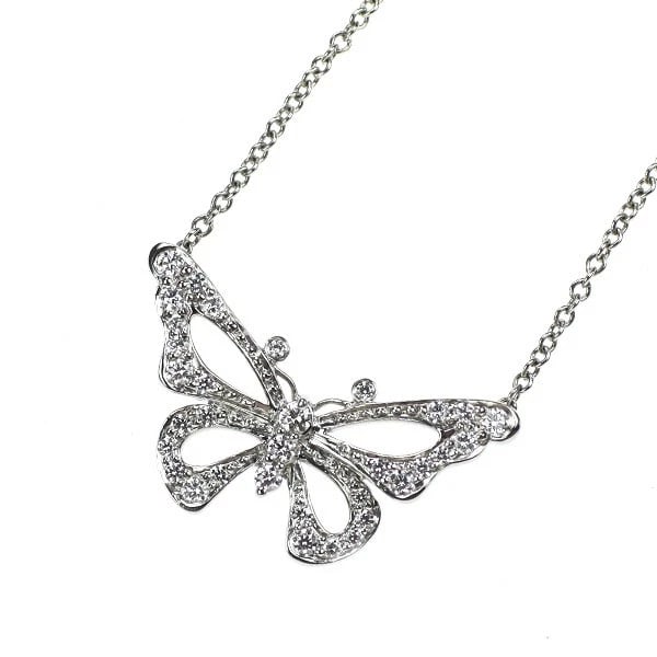 TIFFANY & CO PT950 DIAMOND PENDANT NECKLACE: Tiffany & Co Pt950 diamond pendant necklace Brand: Tiffany Type/Style: pendant necklace Material: Pt950 Color: PT Size: Necklace: Chain Length 41 Length/Width/Diameter11.6 Accessories: None