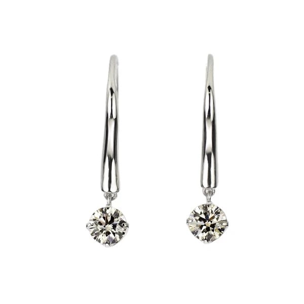 PT900 DIAMOND EARRING: Pt900 diamond earring Brand: None Type/Style: piercing Material: Pt900 Color: PT Size: Length/Width/Diameter19.3 Accessories: None Accessories Notice: When purchasing pre-owned goods, please refer to