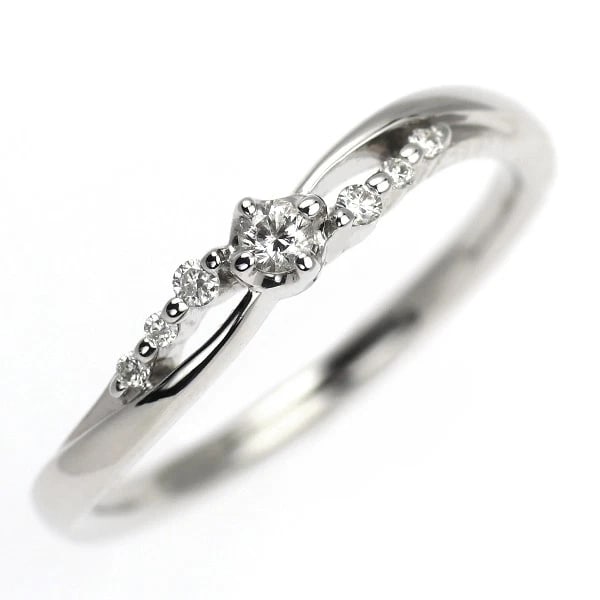 4? K10WG DIAMOND RING: 4? K10WG diamond ring Brand: 4? Type/Style: Ring Material: K10WG Color: WG Size: 5.25US Accessories: None Accessories Notice: When purchasing pre-owned goods, please refer to the photos of the items