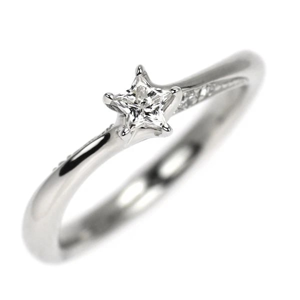 STAR JEWELRY PT950 STAR SHAPE DIAMOND RING: Star Jewelry Pt950 Star Shape Diamond Ring Brand: star jewelry Type/Style: Ring Material: Pt950 Color: PT Size: 4US Accessories: None Accessories Notice: When purchasing pre-owned goods, please refer