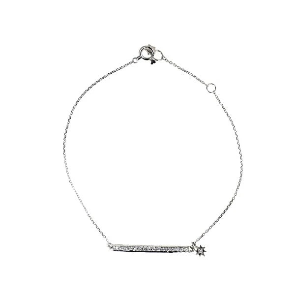 STAR JEWELRY K18WG DIAMOND BRACELET: STAR JEWELRY K18WG DIAMOND BRACELET Brand: star jewelry Type/Style: bracelets Material: K18WG Color: WG Size: Necklace: Chain Length 17.5 Length/Width/Diameter2.1 Accessories: None Accessories