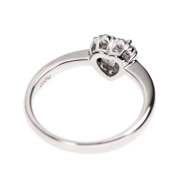PT900 HEART SHAPE DIAMOND RING - 2