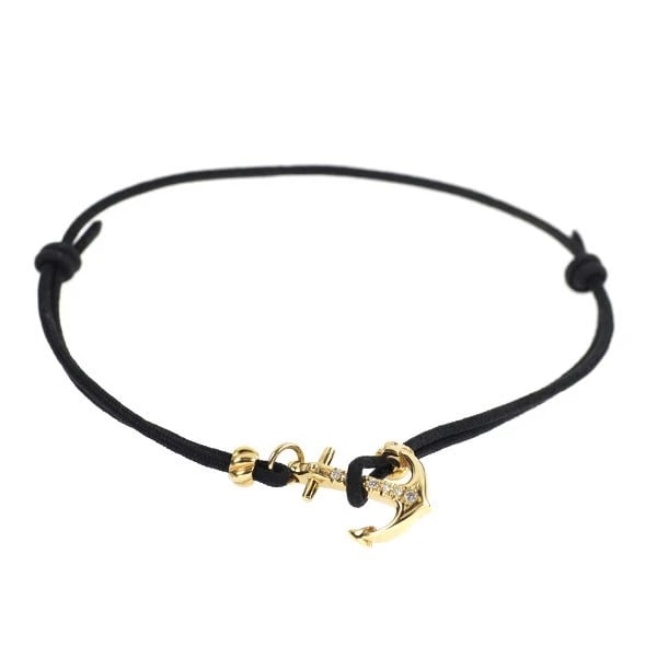 SYMPATHY OF SOUL K18YG/ CORD DIAMOND BRACELET: Sympathy of Soul K18YG/ Cord Diamond Bracelet Brand: None Type/Style: bracelets Material: K18YG Color: YG Size: Necklace: Chain Length 18.5 Length/Width/Diameter12.3 Accessories: None Accessories