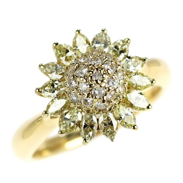 K18YG DIAMOND RING: K18YG Diamond Ring Brand: None Type/Style: Ring Material: K18YG Color: YG Size: 7.25US Accessories: None Accessories Notice: When purchasing pre-owned goods, please refer to the photos of the items