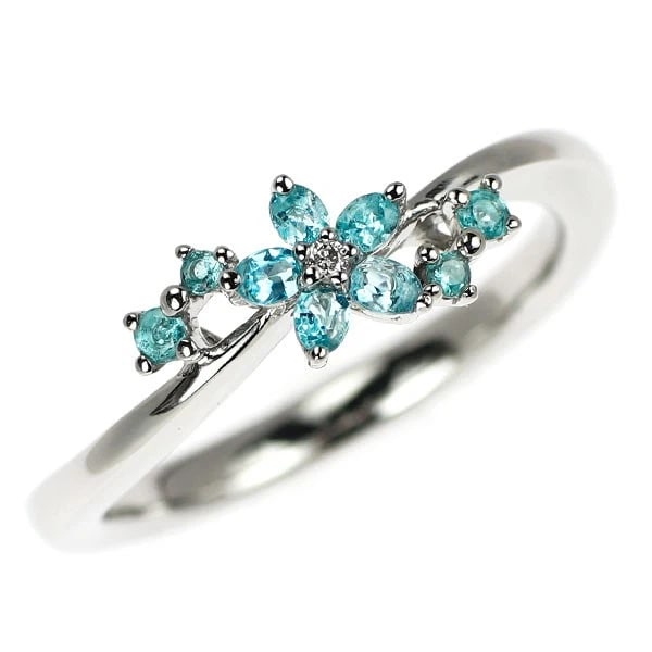 PT950 PARAIBA TOURMALINE DIAMOND RING: Pt950 Paraiba tourmaline diamond ring Brand: None Type/Style: Ring Material: Pt950, Main Stone/Creation tourmaline Color: PT Size: 4.5US Accessories: None Accessories Notice: When purchasing