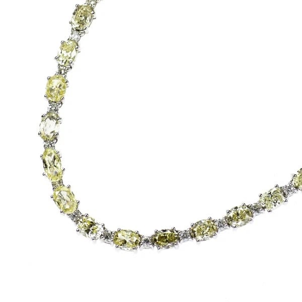 K18WG NATURAL YELLOW DIAMOND NECKLACE: K18WG natural yellow diamond necklace Brand: None Type/Style: necklaces Material: K18WG Color: WG Size: Necklace: Chain Length 42.5 Accessories: None Accessories Notice: When purchasing pre-owned