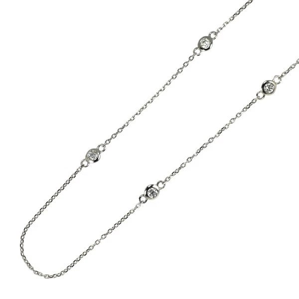 PT850 DIAMOND STATION NECKLACE: Pt850 diamond station necklace Brand: None Type/Style: necklaces Material: Pt850 Color: PT Size: Necklace: Chain Length 40 Length/Width/Diameter3.0 Accessories: None Accessories Notice: When
