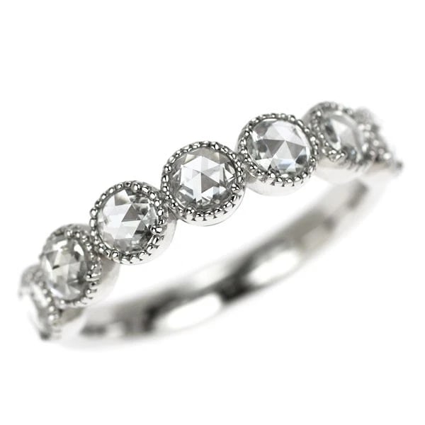 PT900 ROSE CUT DIAMOND RING: Pt900 Rose Cut Diamond Ring Brand: None Type/Style: Ring Material: Pt900 Color: PT Size: 5.5 - 5.75US Accessories: None Accessories Notice: When purchasing pre-owned goods, please refer to the photos