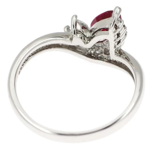 PT900 RUBY DIAMOND RING - 3