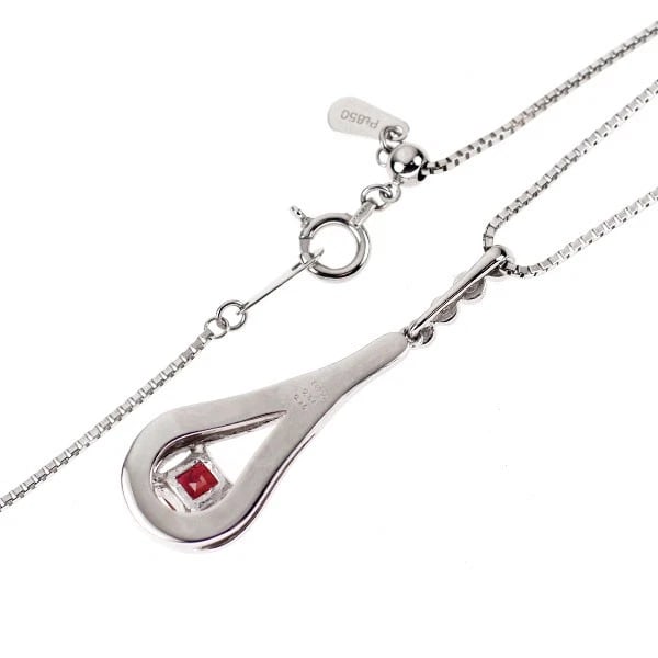 PT900/ PT850 RUBY DIAMOND PENDANT NECKLACE - 2