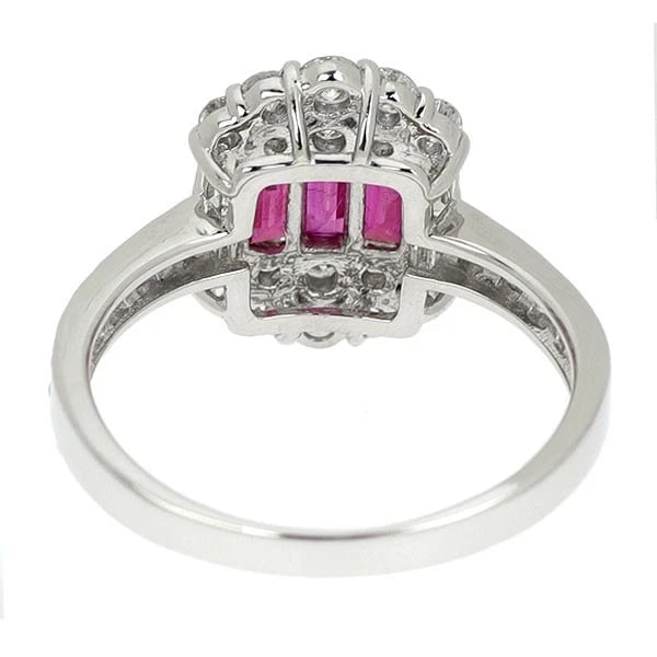 PT950 RUBY DIAMOND RING - 2