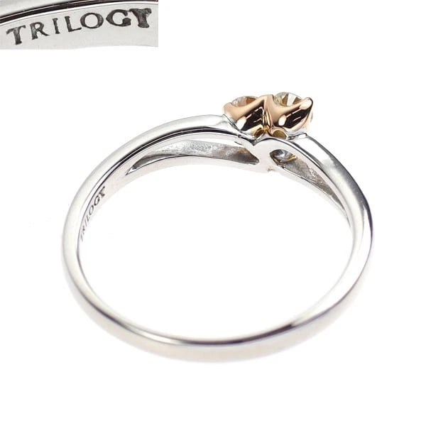 TRILOGY K18WG/PG DIAMOND RING - 2