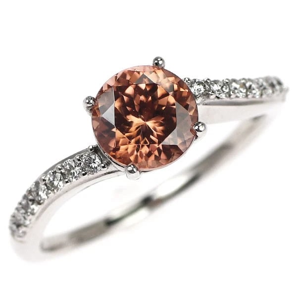 K18WG ORANGE ZIRCON DIAMOND RING: K18WG Orange Zircon Diamond Ring Brand: None Type/Style: Ring Material: K18WG Color: WG Size: 6.75 - 7US Accessories: None Accessories Notice: When purchasing pre-owned goods, please refer to the