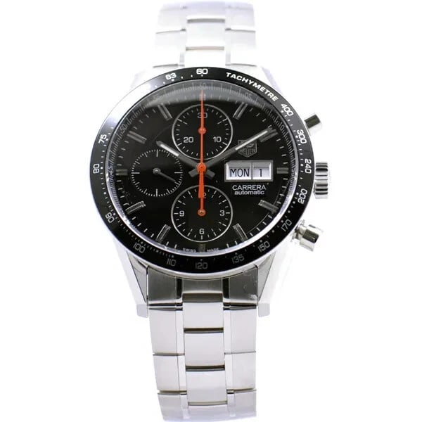 TAG HEUER CARRERA TACHYMETER WATCH: TAG Heuer Carrera Tachymeter Watch Brand: TAG Heuer Type/Style: Wristwatch Material: SS Color: Dial Color Black Size: Case Size: 41mm Accessories: None Accessories Notice: When purchasing pre-owned