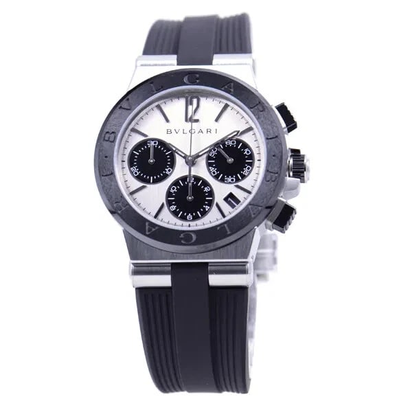 BVLGARI DIAGONO MEN'S WATCH: BVLGARI DIAGONO Men's Watch Brand: Bvlgari Type/Style: Wristwatch Material: SS Color: Dial Color Black Size: Case Size: 37mm Accessories: None Accessories Notice: When purchasing pre-owned goods,