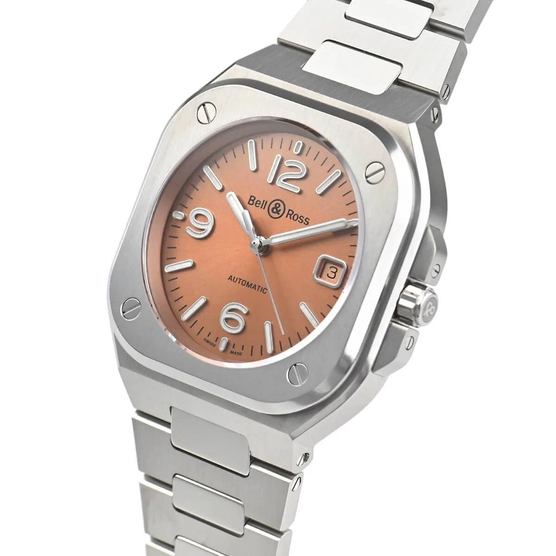 BELL & ROSS BR COPPER BROWN WATCH: BELL & ROSS BR COPPER BROWN Watch Brand: Bell & Ross Type/Style: Wristwatch Material: SS Color: Dial Color Copper Brown Size: Case Size: 40mm Accessories: None Accessories Notice: When purchasing