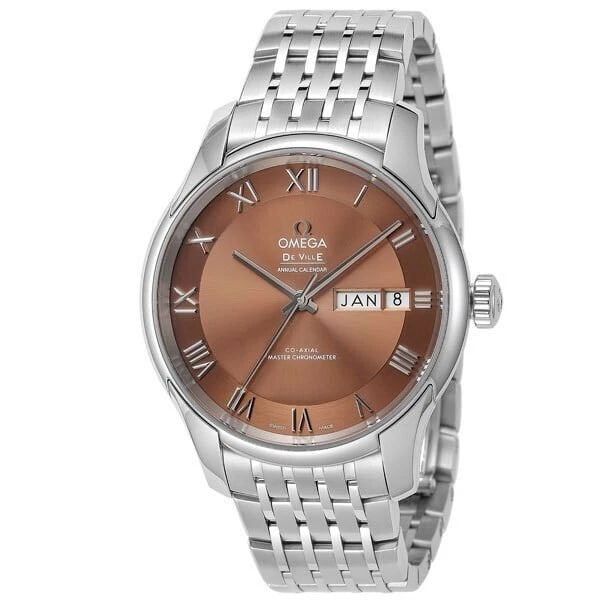 OMEGA DE VILLE HOUR VISION MASTER CO-AXIAL ANNUAL CALENDAR WATCH: OMEGA De Ville Hour Vision Master Co-Axial Annual Calendar Watch Brand: OMEGA Type/Style: Wristwatch Material: SS Color: Dial Color copper Size: Case Size: 41mm Accessories: None Accessories Notice: