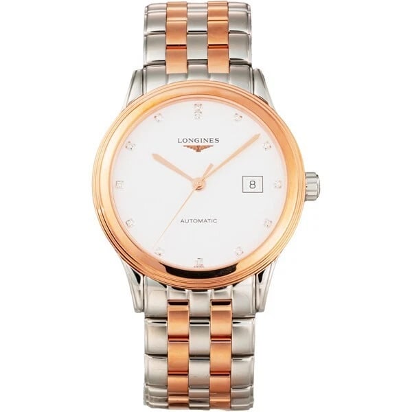LONGINES METAL BELT WATCH: Longines Metal Belt Watch Brand: Longines Type/Style: Wristwatch Material: SS + 18k Rose Gold Color: Dial Color White Size: Case Size: 40mm (height) x 40mm (width) x 9mm (thickness) Accessories: N