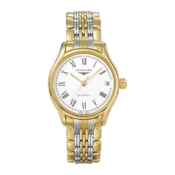 LONGINES LYRE WHITE WATCH: LONGINES Lyre White Watch Brand: Longines Type/Style: Wristwatch Material: Case Stainless Steel (Yellow Gold PVD) Color: Dial Color White Size: Case size] Height 30 x width 30 x thickness 8.5mm