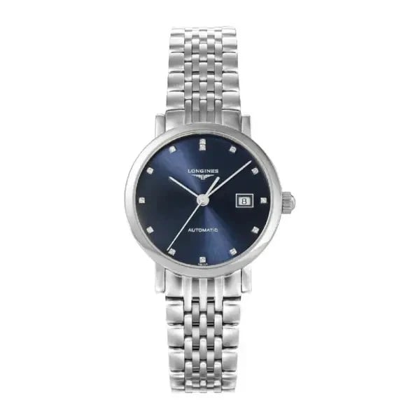 LONGINES ELEGANT NAVY WATCH: Longines Elegant Navy Watch Brand: Longines Type/Style: Wristwatch Material: SS Color: Dial Color Blue Size: Case Size] 29mm x 29mm x 8.5mm Accessories: None Accessories Notice: When purch