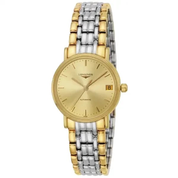 LONGINES PRESENCE WATCH: Longines PRESENCE Watch Brand: Longines Type/Style: Wristwatch Material: SSYG Color: Dial Color gold Size: Case Size: 34.5mm Accessories: None Accessories Notice: When purchasing pre-owned goods,