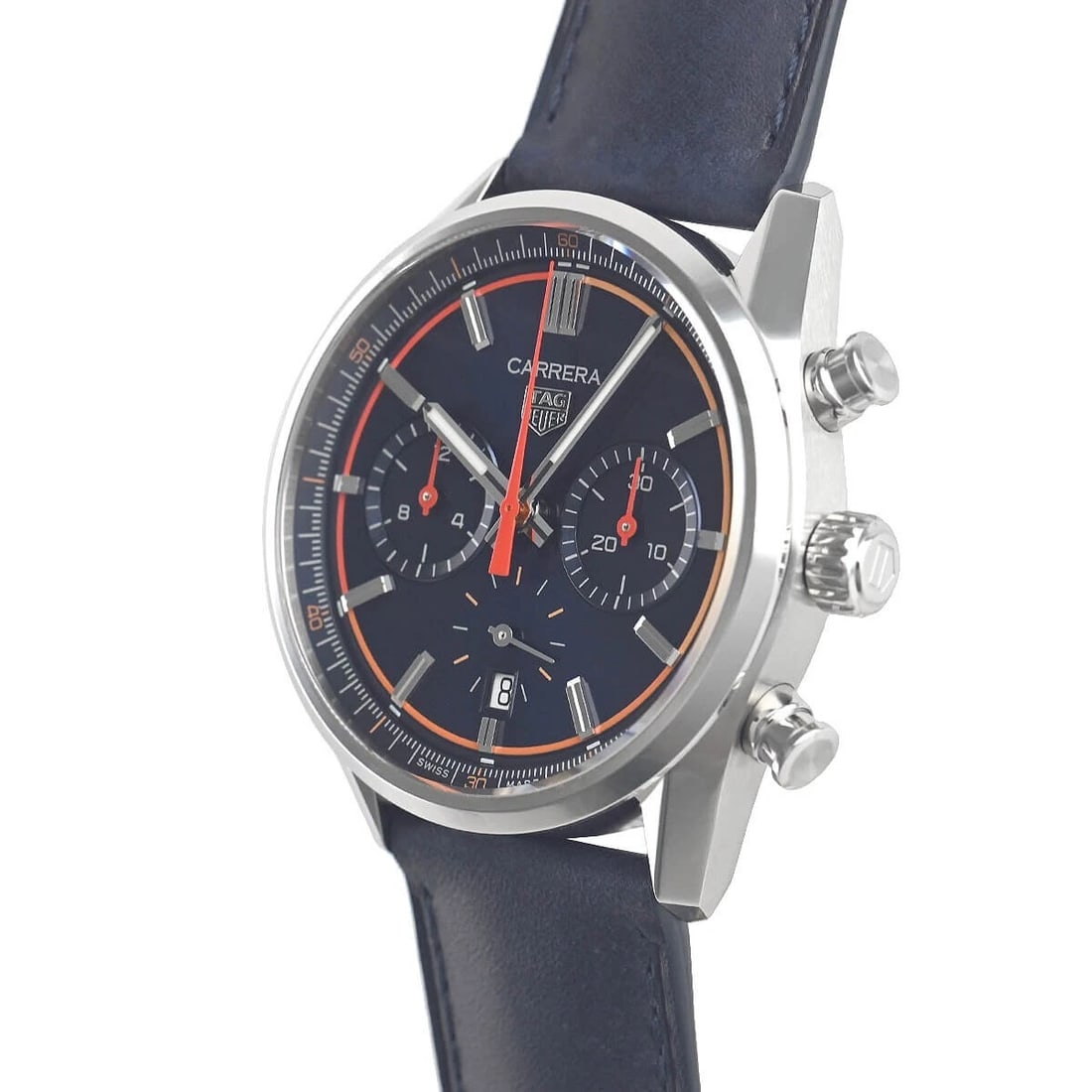 TAG HEUER CARRERA CALIBRE HEUER CHRONOGRAPH WATCH: TAG Heuer CARRERA CALIBRE Heuer Chronograph Watch Brand: TAG Heuer Type/Style: Wristwatch Material: SS Color: Dial Color Blue Size: Case Size: 42mm Accessories: None Accessories Notice: When