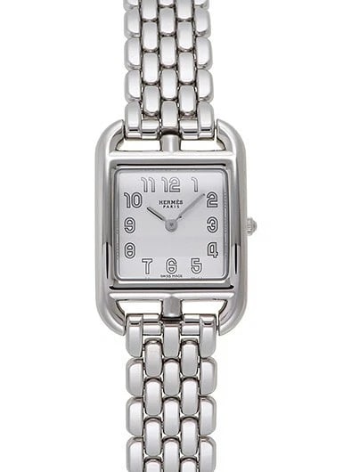HERMES CAPE COD PM SILVER NEW WATCH: Hermes Cape Cod PM Silver New Watch Brand: HERM?S Type/Style: Wristwatch Material: SS Color: Dial Color Silver Size: Case Size: 31mm Accessories: None Accessories Notice: When purchasing p