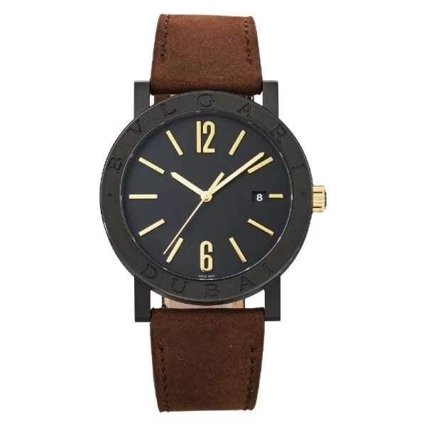 BVLGARI BVLGARI CITIES DUBAI BLACK WATCH: Bvlgari Bvlgari Cities Dubai Black Watch Brand: Bvlgari Type/Style: Wristwatch Material: SS leather Color: Dial Color Black Size: Case size] Height 41 x width 41 x thickness 9 mm Accessories: None