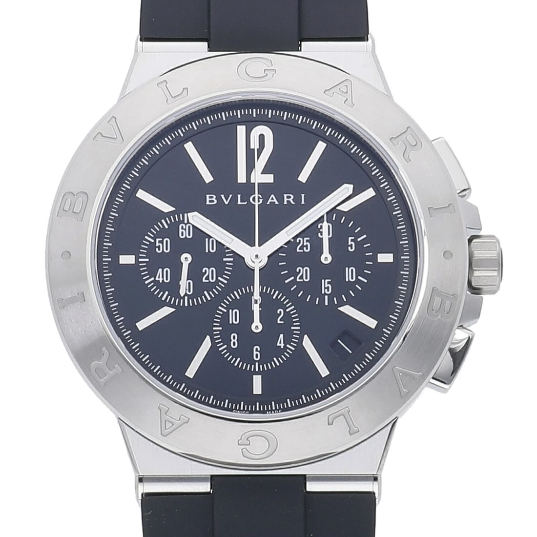 BVLGARI DIAGONO VELOCISSIMO WATCH: BVLGARI Diagono Velocissimo Watch Brand: Bvlgari Type/Style: Wristwatch Material: ss rubber Color: Dial Color Black Size: Case Size: 41mm Accessories: None Accessories Notice: When purchasing
