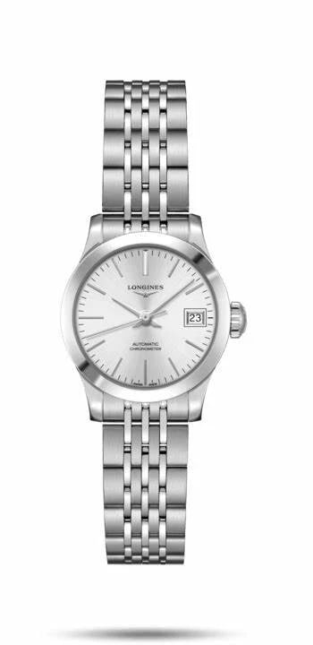 LONGINES RECORD LADIES WATCH: Longines Record Ladies Watch Brand: Longines Type/Style: Wristwatch Material: SS Color: Dial Color Silver Size: Case Size: 26mm Accessories: None Accessories Notice: When purchasing pre-owned goods,