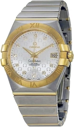 OMEGA CONSTELLATION SILVER MEN WATCH: Omega Constellation Silver MEN Watch Brand: OMEGA Type/Style: Wristwatch Material: SS 18k YG Color: Dial Color Silver Size: Case Size: 35mm Accessories: None Accessories Notice: When purch