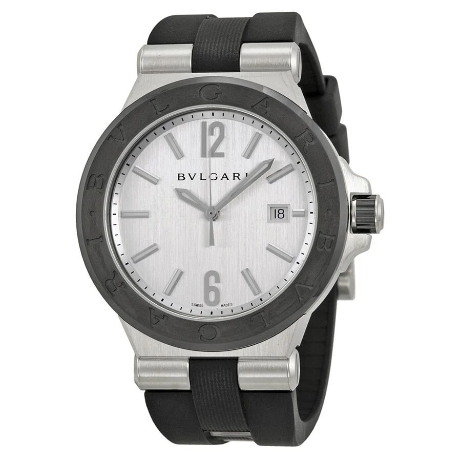 BVLGARI DIAGONO CERAMIC WATCH: BVLGARI Diagono Ceramic Watch Brand: TAG Heuer Type/Style: Wristwatch Material: SS + Ceramic Color: Dial Color Silver Size: Case Size: 42mm Accessories: None Accessories Notice: When purchasing
