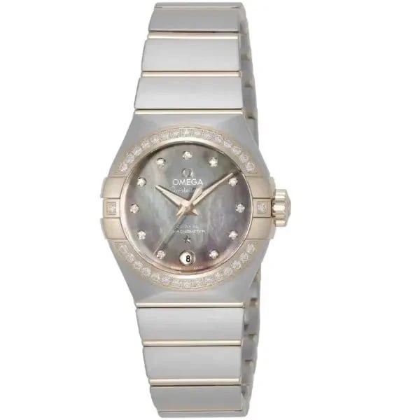 OMEGA CONSTELLATION WATCH: Omega Constellation Watch Brand: OMEGA Type/Style: Wristwatch Material: Steel - Red Gold Color: Dial Color gray Size: Case Size: 27mm Accessories: None Accessories Notice: When purchasing