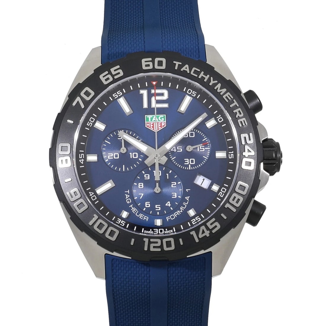 TAG HEUER FORMULA QUARTZ CHRONOGRAPH BLUE MEN'S WATCH: TAG Heuer Formula Quartz Chronograph Blue Men's Watch Brand: TAG Heuer Type/Style: Wristwatch Material: SS Color: Dial Color Blue Size: Case Size: 43mm Accessories: None Accessories Notice
