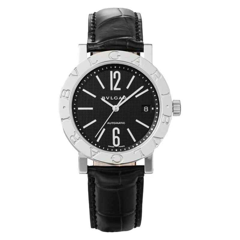 BVLGARI BVLGARI WATCH: BVLGARI BVLGARI Watch Brand: Bvlgari Type/Style: Wristwatch Material: SS leather Color: Dial Color black Size: Case Size: 38mm Accessories: None Accessories Notice: When purchasing pre-owned goods,