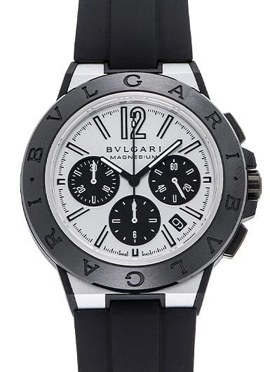 BVLGARI DIAGONO MAGNESIUM CHRONOGRAPH SILVER/BLACK NEW WATCH (1 of 2)