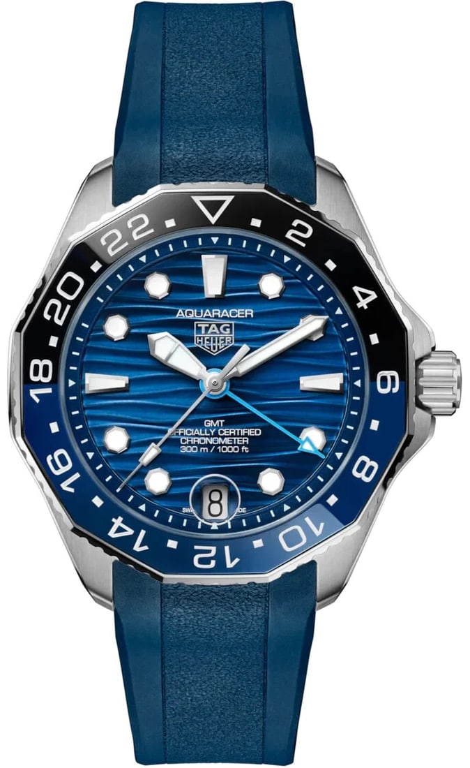 TAG HEUER AQUARACER PROFESSIONAL GMT WATCH: TAG HEUER Aquaracer Professional GMT Watch Brand: TAG Heuer Type/Style: Wristwatch Material: SS Color: Dial Color Blue Size: Case Size: 42mm Accessories: None Accessories Notice: When purchasing