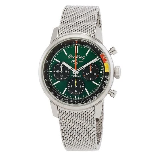 BREITLING TOP TIME B FORD MUSTANG WATCH: BREITLING Top Time B Ford Mustang Watch Brand: Breitling Type/Style: Wristwatch Material: SS Color: Dial Color Green Size: Case Size: 41mm Accessories: None Accessories Notice: When purcha