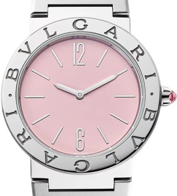 BVLGARI BVLGARI WATCH: Bvlgari Bvlgari Watch Brand: TAG Heuer Type/Style: Wristwatch Material: SS Color: Dial Color Pink Size: Case Diameter33 x 33 mm Accessories: None Accessories Notice: When purchasing pre-owned goods,