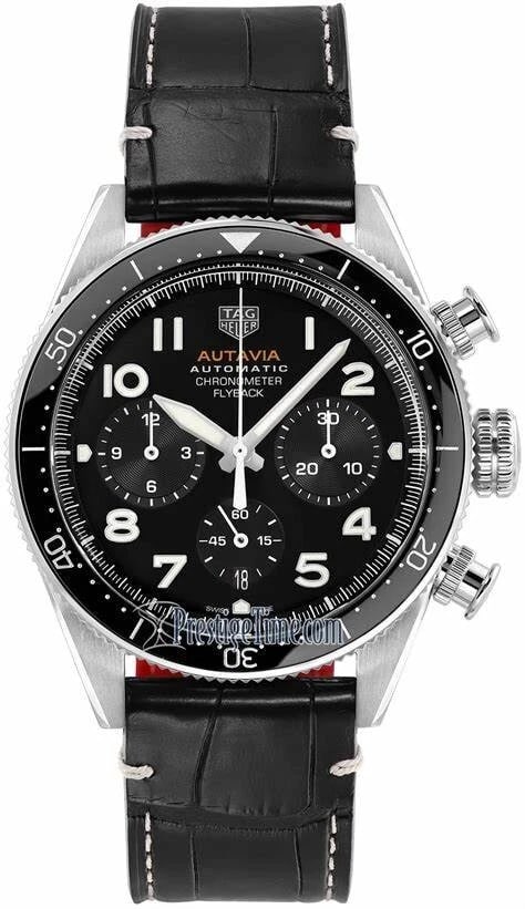 TAG HEUER AUTAVIA CHRONOMETER FLYBACK WATCH: TAG Heuer Autavia Chronometer Flyback Watch Brand: TAG Heuer Type/Style: Wristwatch Material: ss leather Color: Dial Color Grey/Blue Size: Case Size: 43mm Accessories: None Accessories Notice: When