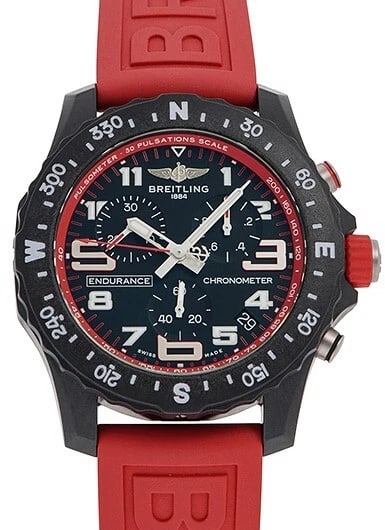 BREITLING ENDURANCE PRO BLACK/RED NEW WATCH: Breitling Endurance Pro Black/Red New Watch Brand: Breitling Type/Style: Wristwatch Material: Breitlight Color: Dial Color Black/Red Size: Case Size: 44mm Accessories: None Accessories Notice: When